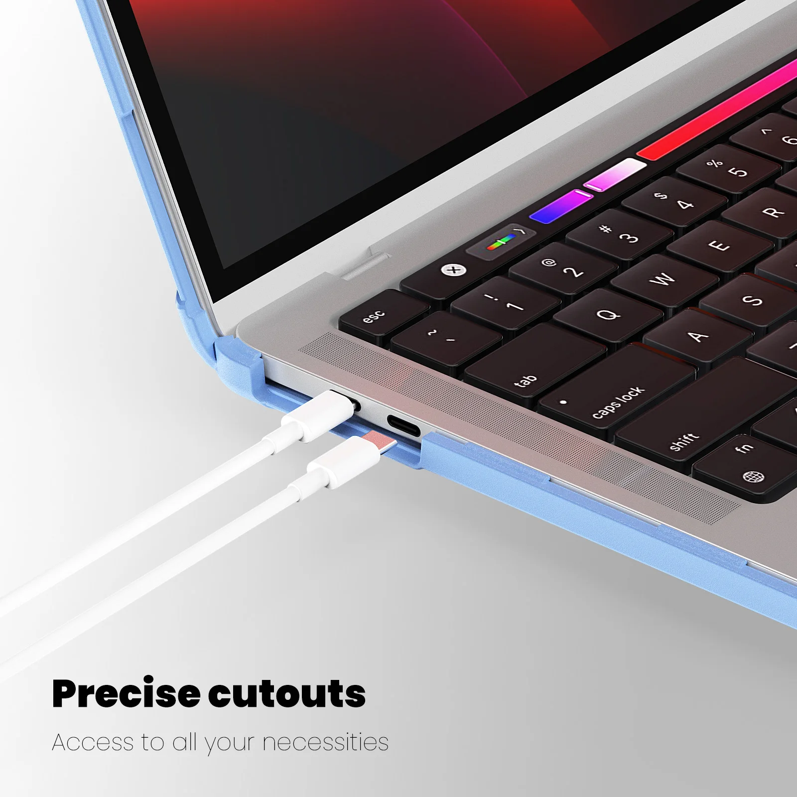 Case For Mac Book pro 13  2018/2020/2022 A2338 M1/M2 A2289 A2251 A2159 A1989 A1706 A1708 Clear Case Light Stand Protective