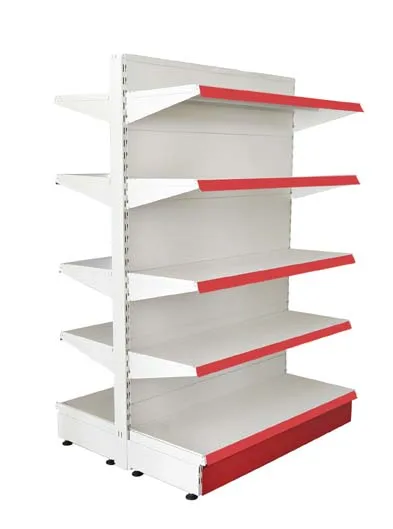 Double-sided storage metal display supermarket rack  retail shelf