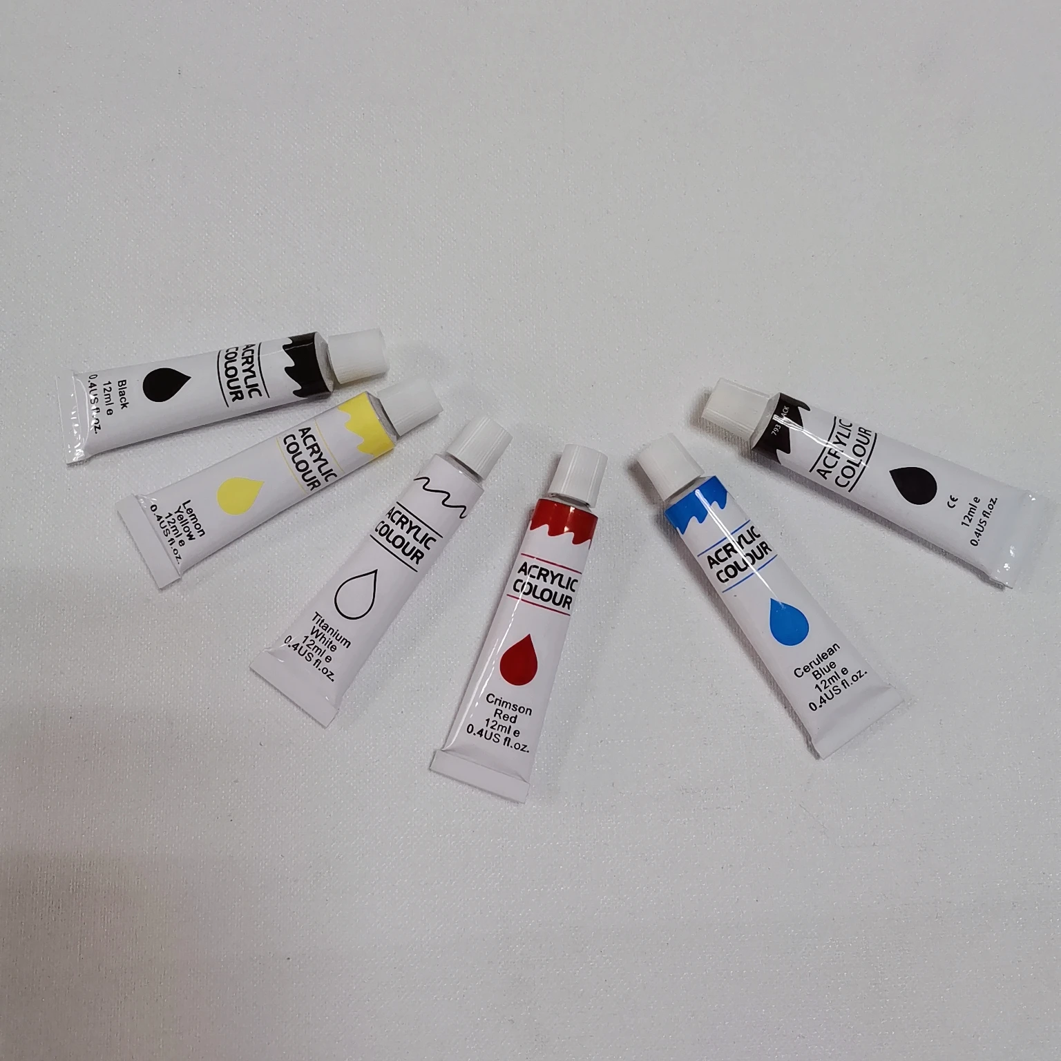 Acrylic Paint Set 6 colors Tubes package Art Craft Paints for Professional Artists Students