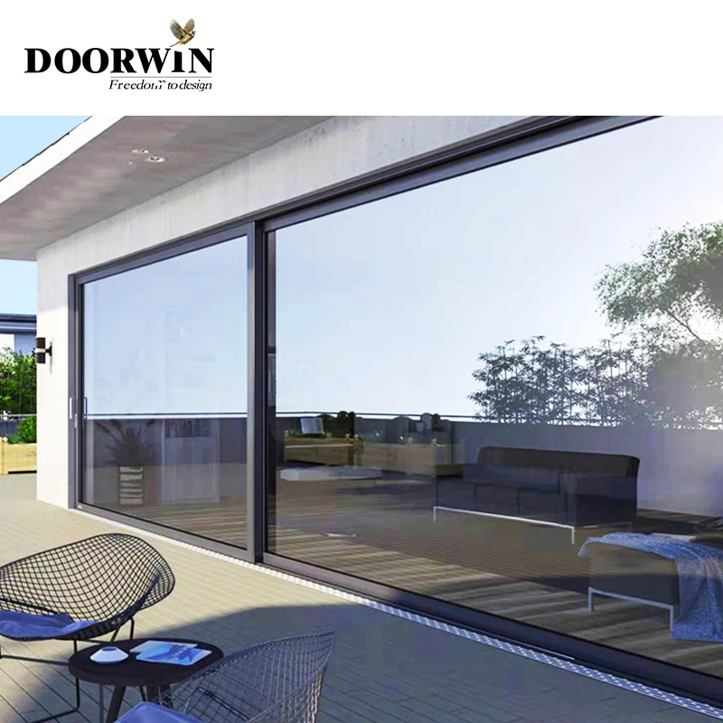 Hot sale modern aluminum double glazed or triple glass soundproof exterior entry sliding doors