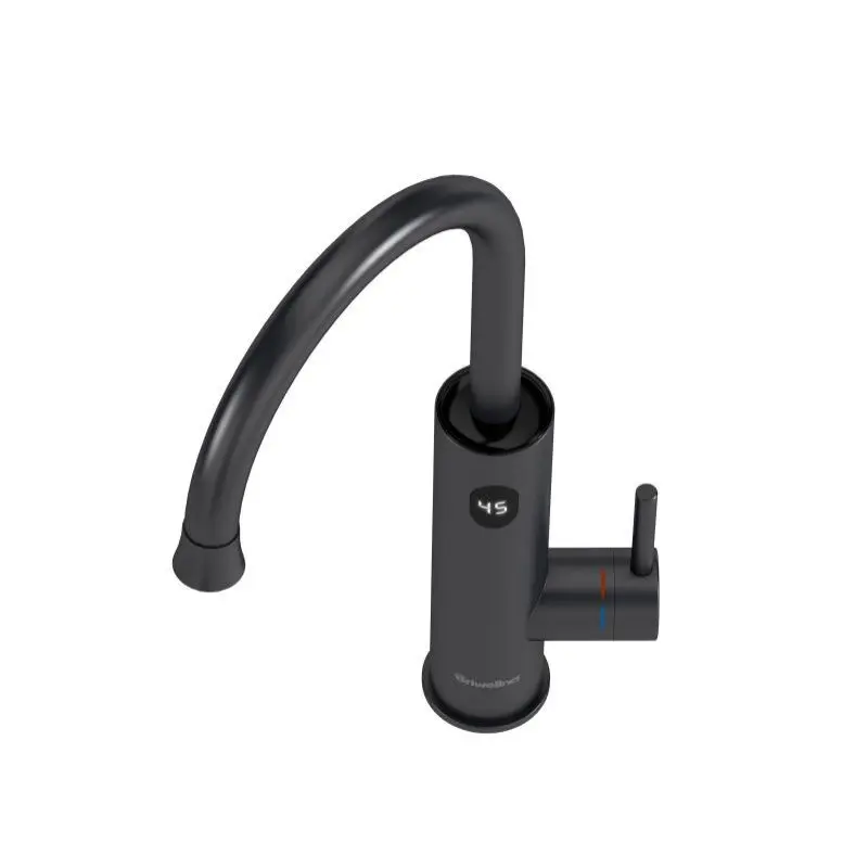 Briwellna 220V 3200W 304 Stainless Steel Electric Water Tap Instant Hot Water Faucet for Kitchen