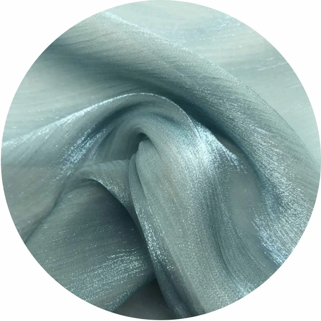 
Custom color shiny woven polyester satin chiffon crepe GGT fabric with high quality for dress 