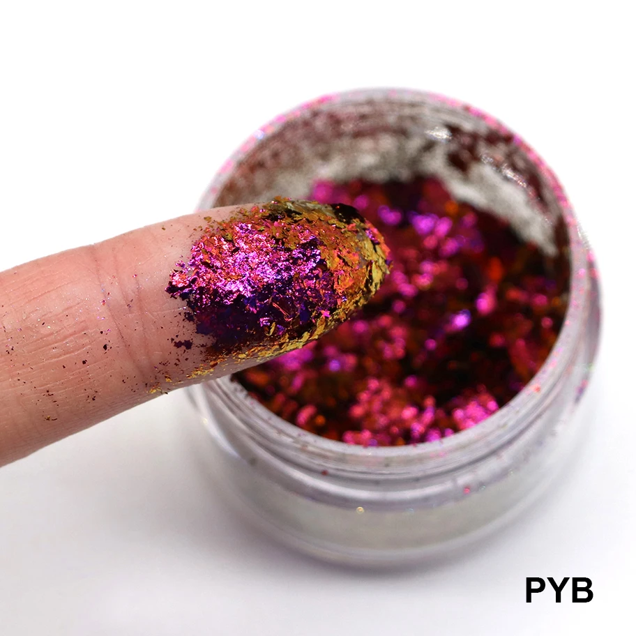Cosmetic Chameleon Pigment Eyeshadow Multichrome Glitter Color Changing Foil Flakes Chameleon Flakes