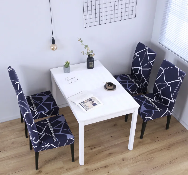 Chinese manufacturer printing dining room  removable chair covers in bulk