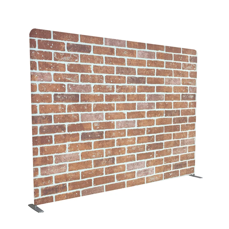 Custom printed stretch fabric media wall display pillow backdrop photo booth