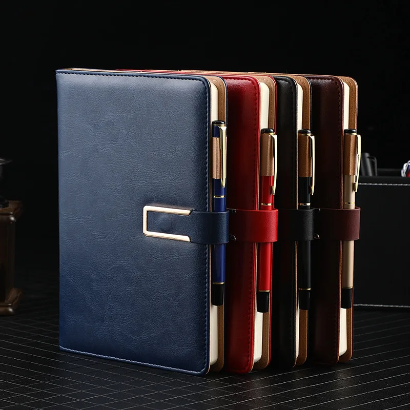 Luxury hardcover notebook a5 pu leather custom notebook printing