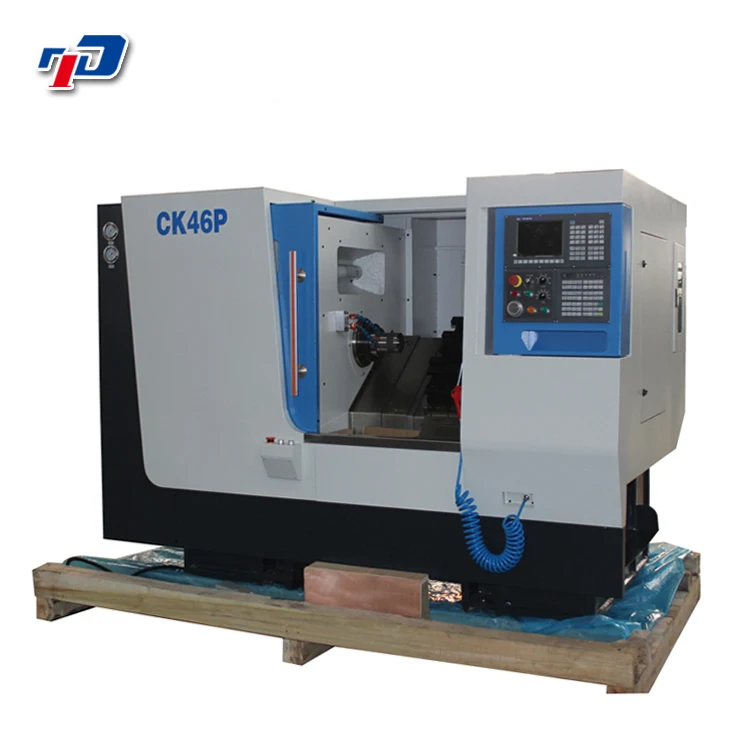 High precision cnc 5 axis bench top lathe drehbank CK46P Yaxis Slant cnc lathe with milling
