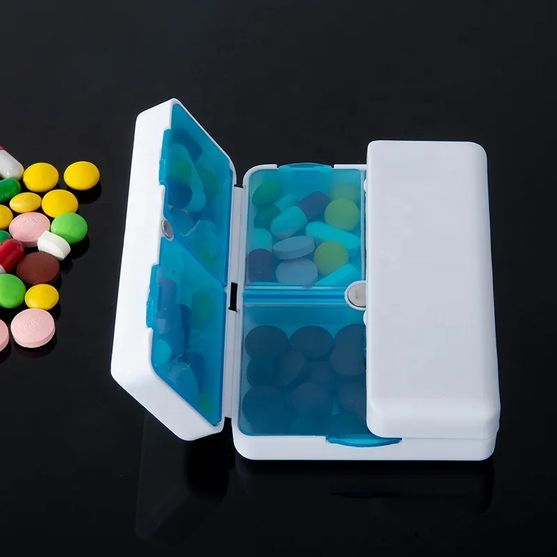 Eco-friendly Portable Mini Pill Box Plastic Weekly 7 Compartment Pill Organizer PP+Magnet Medicine Case Pill Storage Cases
