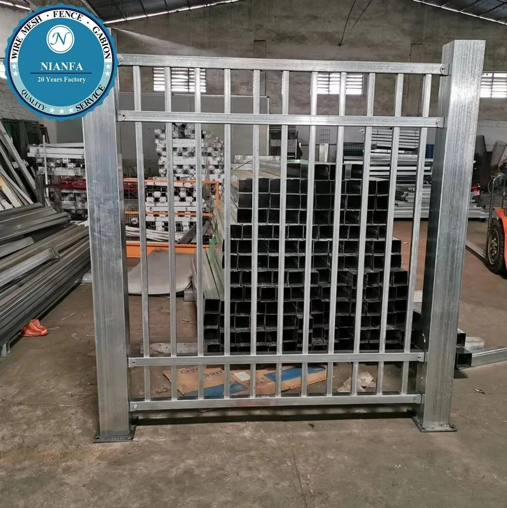 security metal fence wrought iron grill gate design/ powder coated galvanized iron fencing/ decoration garden house fence