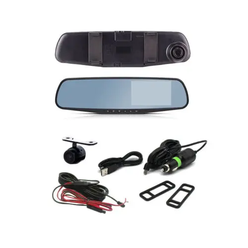 Hot selling mirror dash cam single 3.2 inch car camera hd 480p rearview mirror camera dash cam front and rear 4k