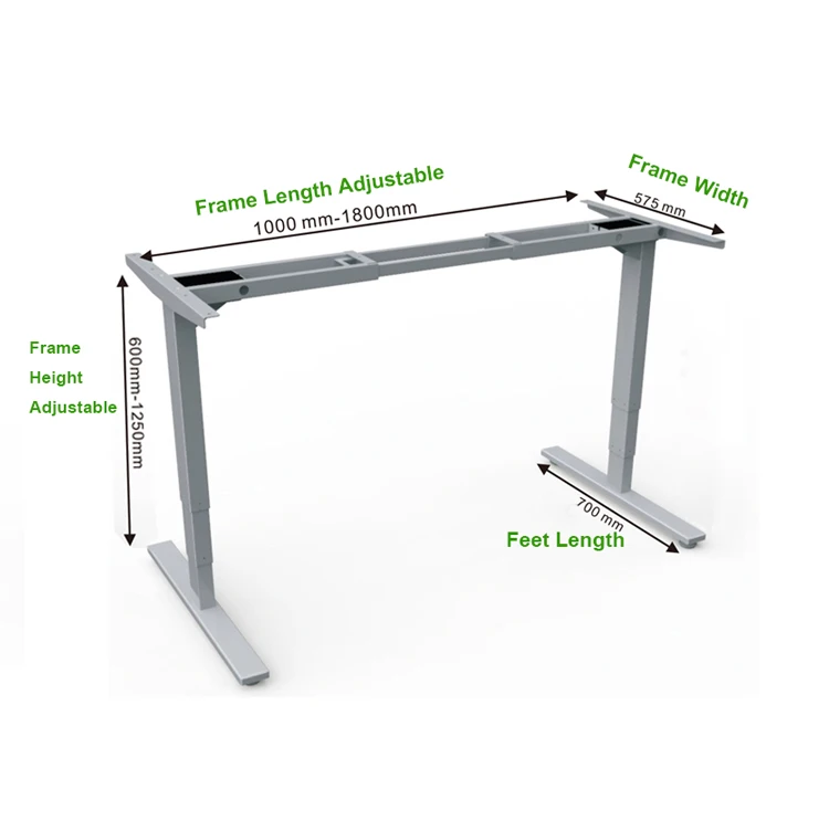 Nate iron desk organizer motorized computer table work desk