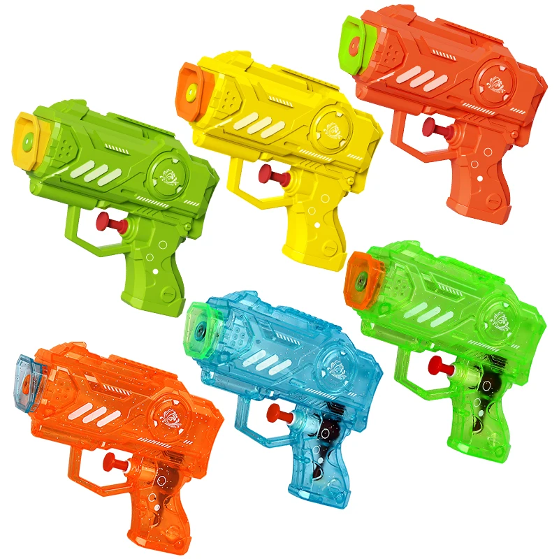 Mini Transparent Pistol Water Squirt Shooting Summer Outdoor Game Plastic Small Water Gun Toys