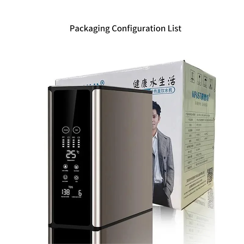 OEM/ODM Tempered Glass Panel Water Machine Built-in Intelligent Sensor Module Water Cleaner RO Water Purifier for Homes