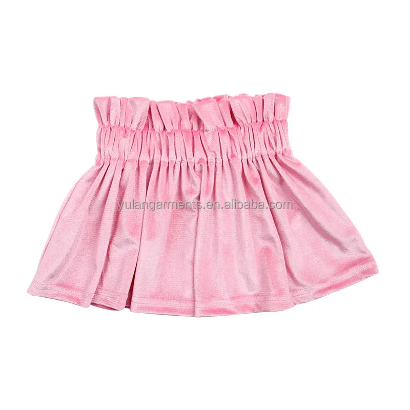 Girl Mini Dress Skirt Baby Infant Boutique High Waist Black Leather Short Skirts For Kids Fashion Knee-Length Kids Clothing