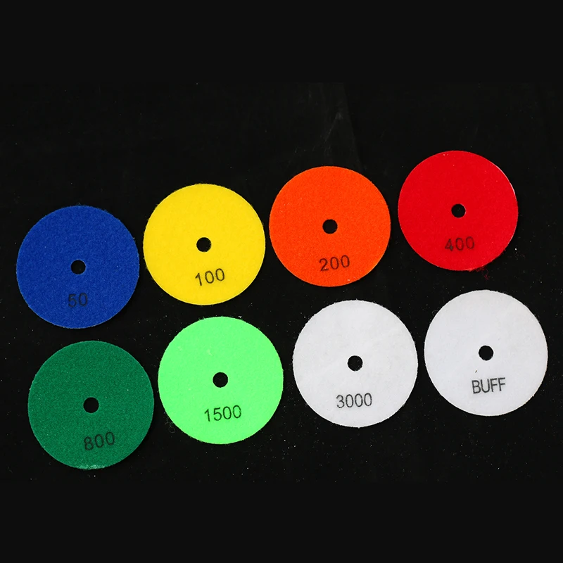 Factory Supply Cheap Price Flexible 100mm 4Inch Dry Diamond Polishing Pads Convex Abasive Disc for Marble Granite Stone Quartz C