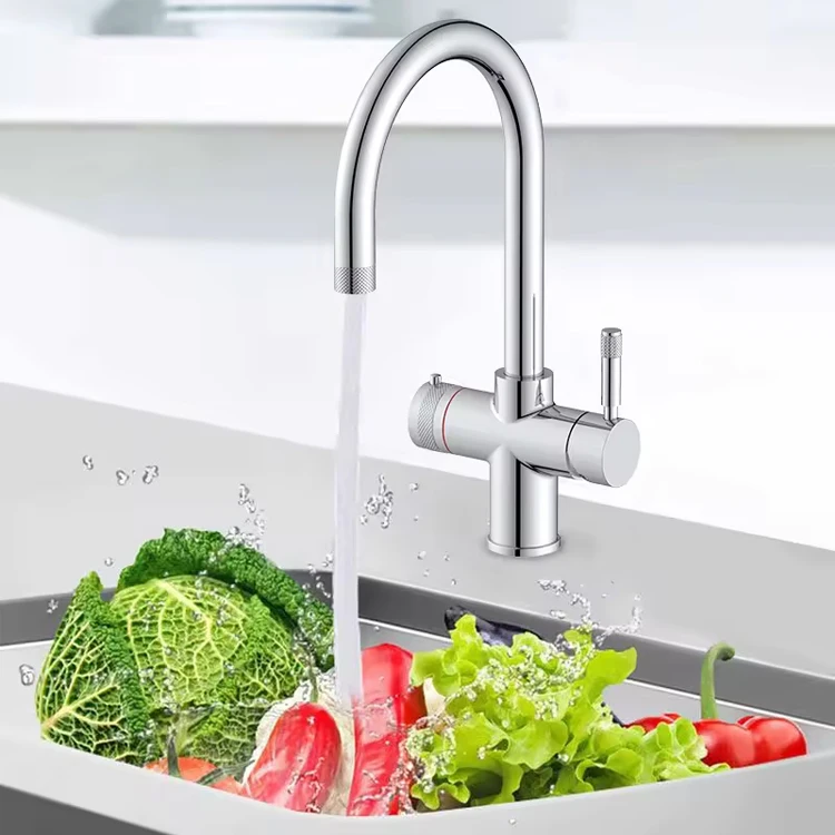 Iwater High Quality Brass Kitchen Instant Boiling And Chilled And Sparkling Water Tap