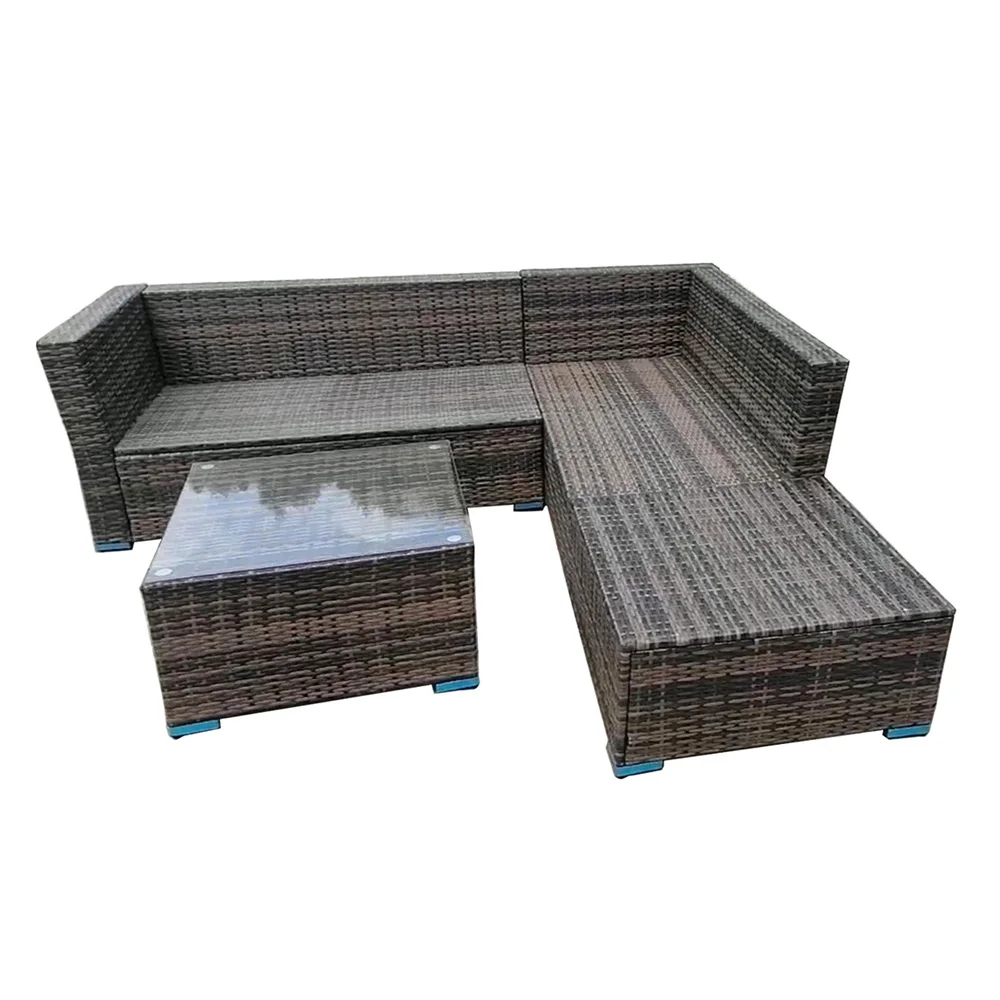 Wholesale Wicker Furniture Steel Fame Rattan Sofa Set Comfortable Popular Style Garden Leisure Outdoor Furniture with Cover