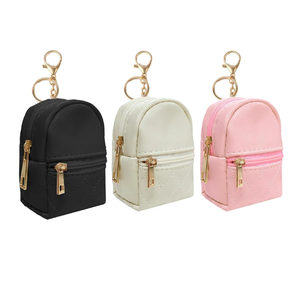 2024 Новый мини-рюкзак для макияжа с брелоком, симпатичный держатель для помады, кошелек для монет, футляр для карт, переносные микро сумки для женщин
