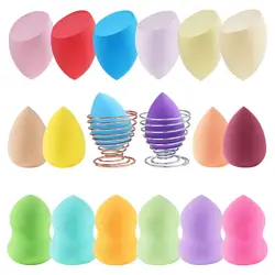 Hot custom silicone sponge cleaner holder gift set latex free cosmetic make up sponge private label beauty packaging blender