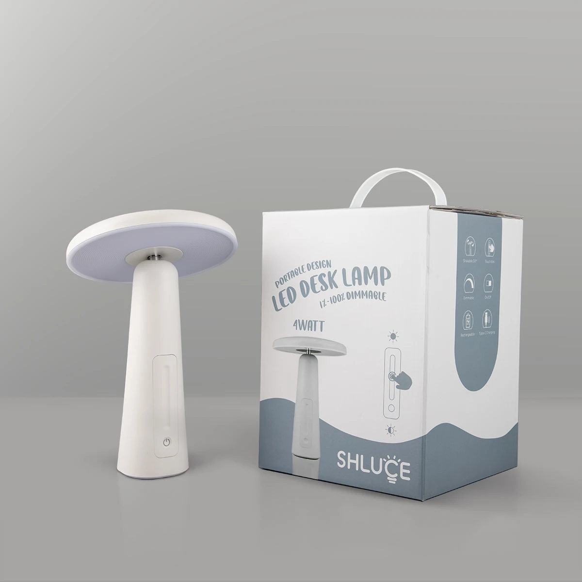 Rechargeable Touch Switch Battery Night Light Mushroom Shaped Cordless Bar Table Lamp