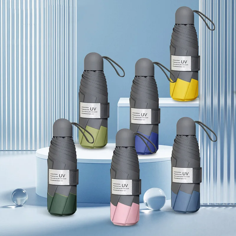 New model Contrasting colors handle super windproof 3 fold Automatic folding umbrella rain and sun UV-protection umbrella