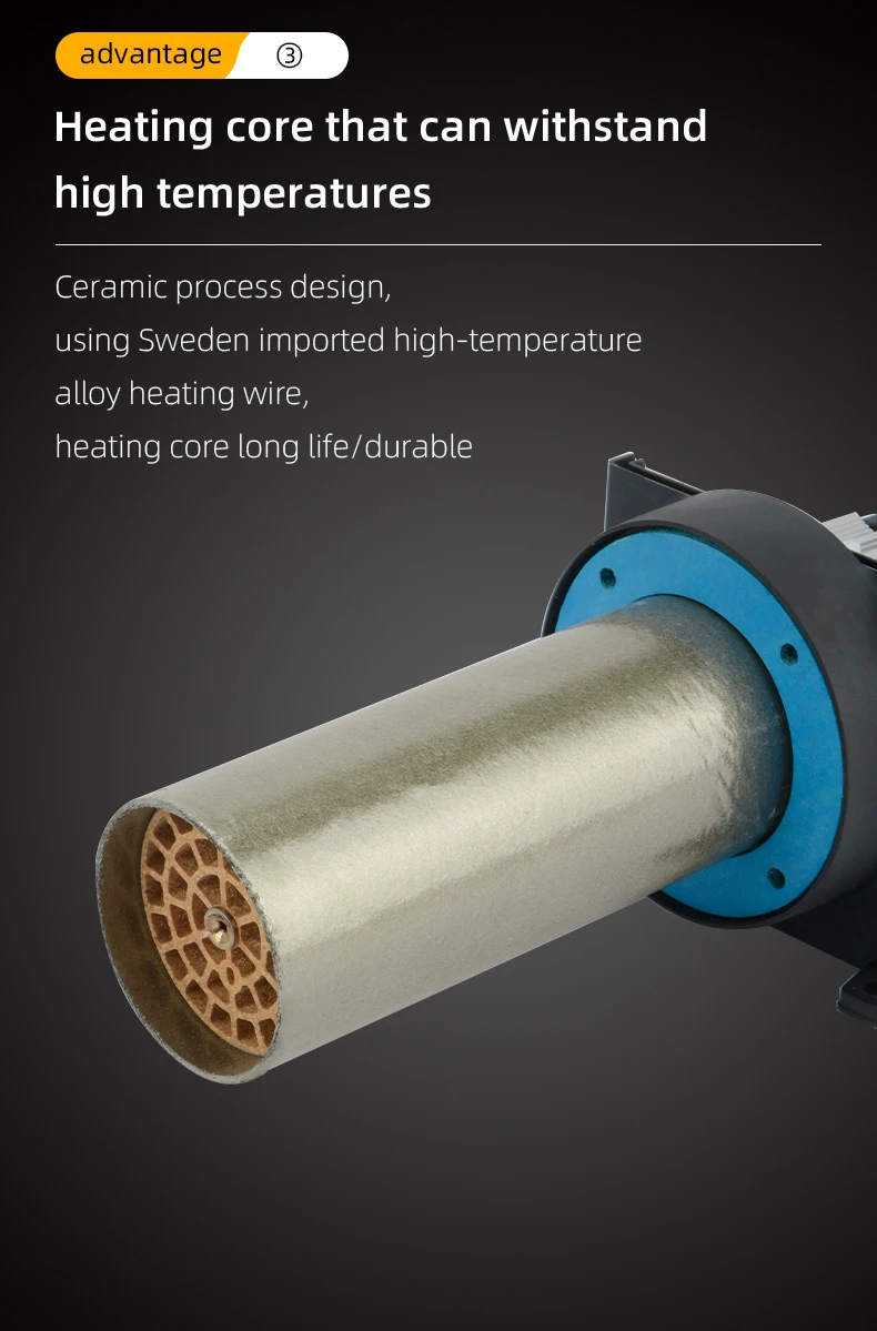 RTS Drying Process Heating 709 Series Heater 4400W Hot Air Gun Blower Heater For EPE Industry Mass Shrink Wrap Packaging 380V