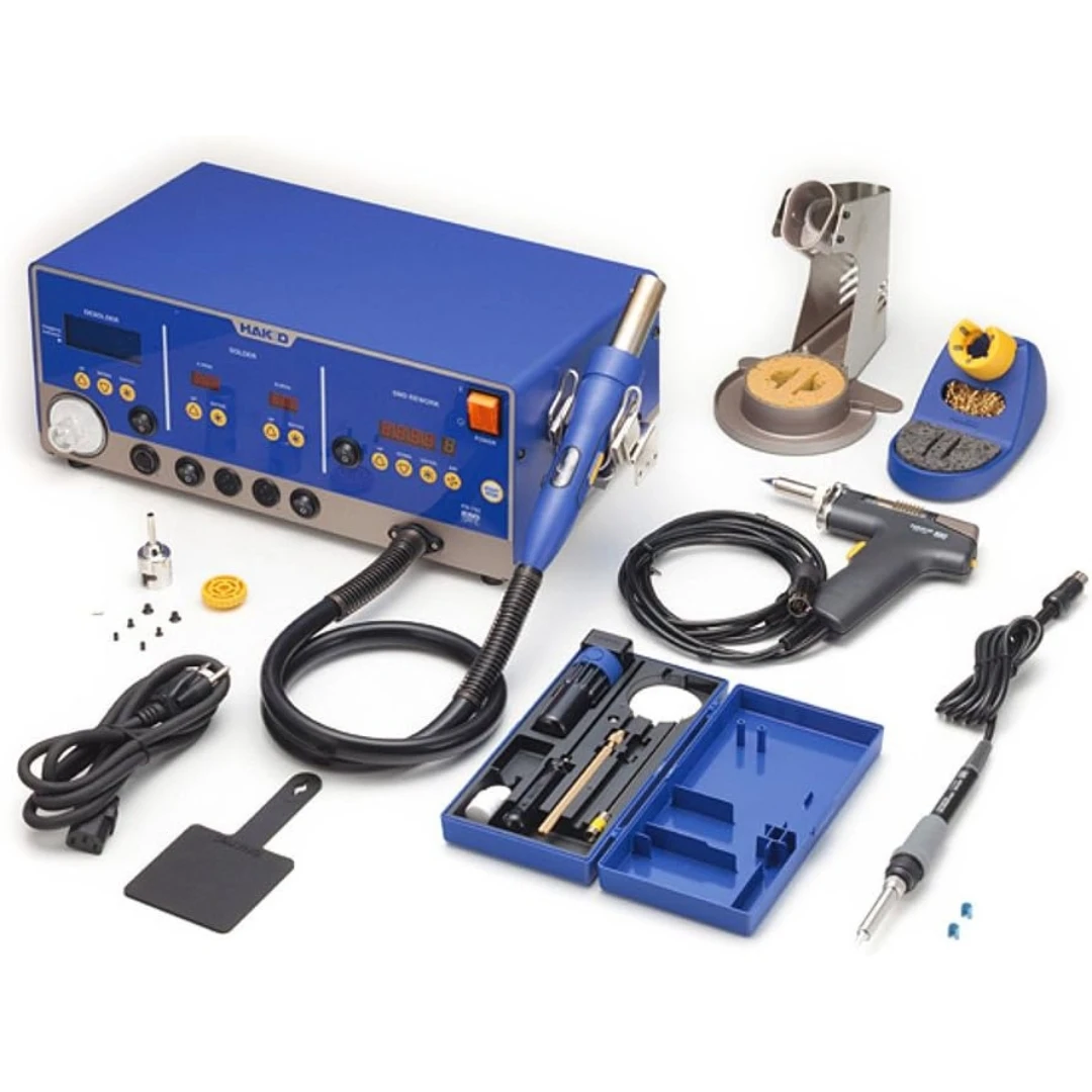 HAKKO Original FR702 4-in-1 Rework System Soldering Iron and Hot-Air SMD Digital Desoldering Station