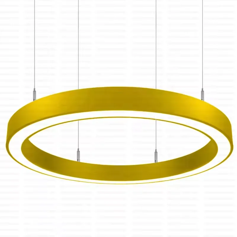 ECOJAS ETL Circle Series Aluminum Profile Led Pendant Light Ip20 Modern Styling For Restaurant Coffee Shop