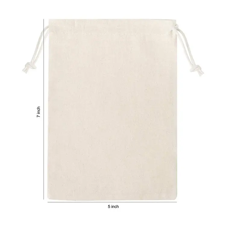 Wholesale Personalized Colorful Muslin Custom Cotton Canvas Drawstring Bag