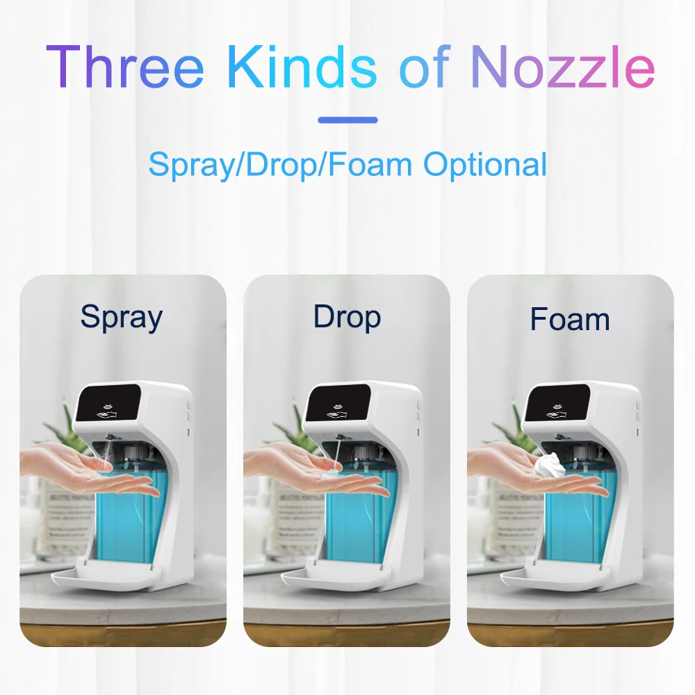 Hotel Home Bathroom Accessories Waterproof Dish Soap dispenser 3 in1 1000ml Sensor Liquid Lotion Automatic Soap Dispenser