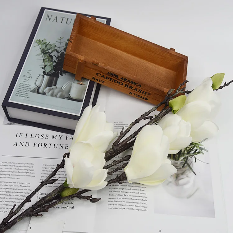 Wholesale Large Single Branch White Real Touch Orchid Flower Stem Artificial Decoration 97cm