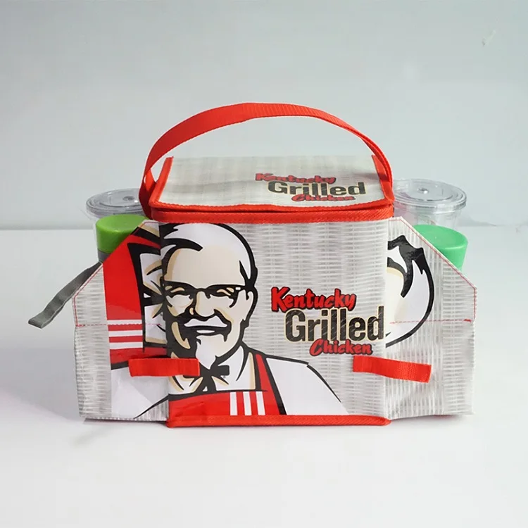 Chiterion Customized Silver Drink Beer Can Coffee Delivery Snack Ice Lunch Tote Picnic Food Soft Cooler Bag With Two Side Pocket