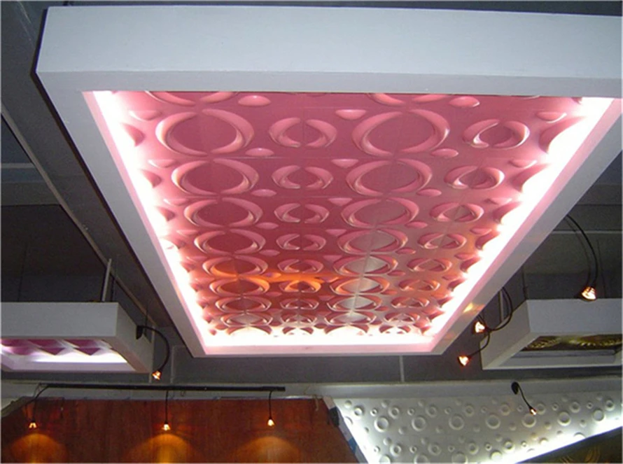 Interior Decor 3D Matt Black Board Vinyl Coated Gypsum Panel For Home Wall Decoration