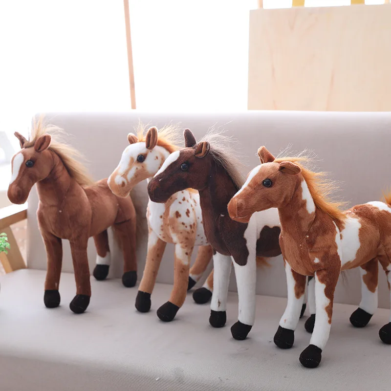 Simulation Horse Toys Lifelike Horse Animal Plush Stuffed Toy sweat horse doll birthday gift girl