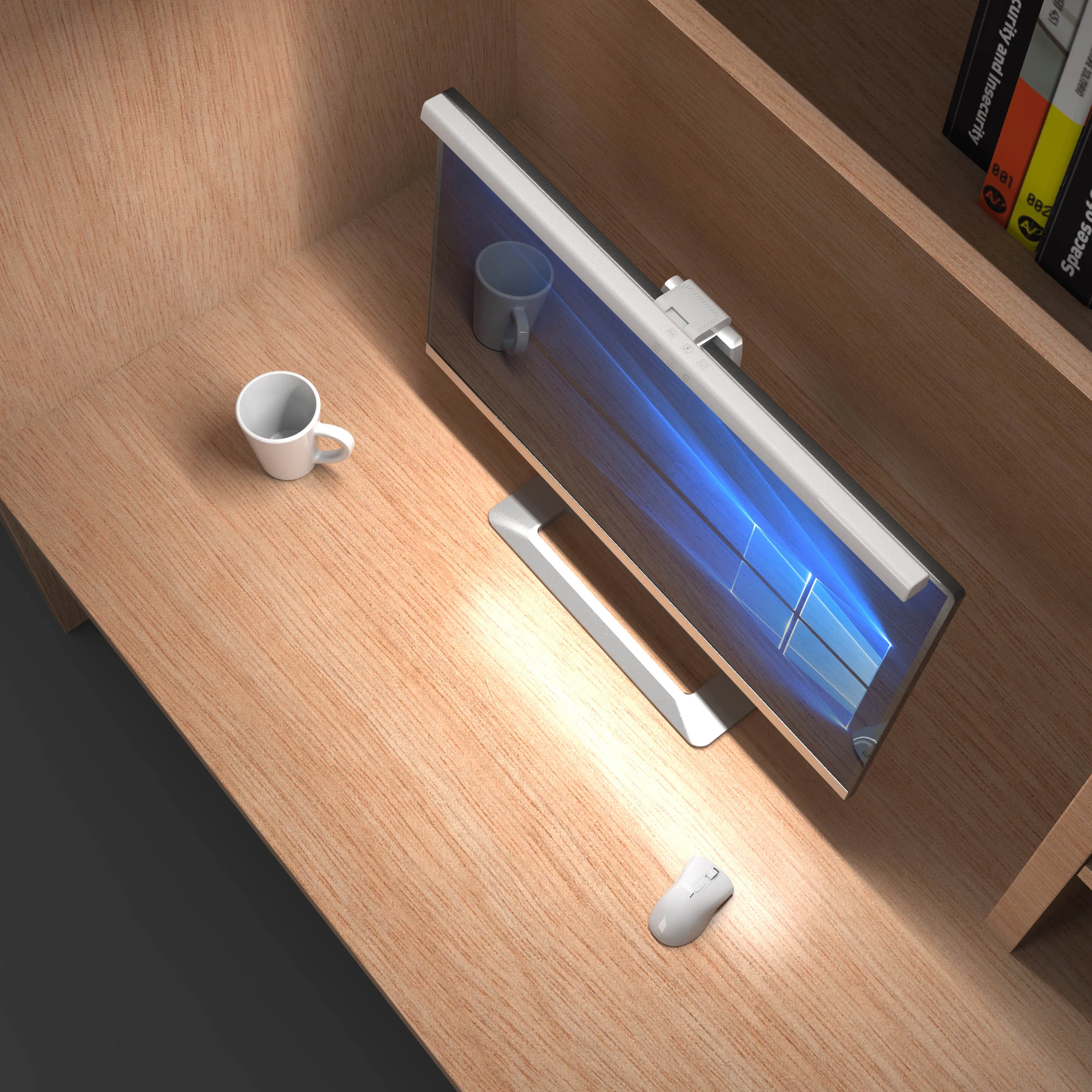 Touch Control Screen Monitor Light 3 Lighting Colors Laptop Computer Screen Desk Lamp with Timing