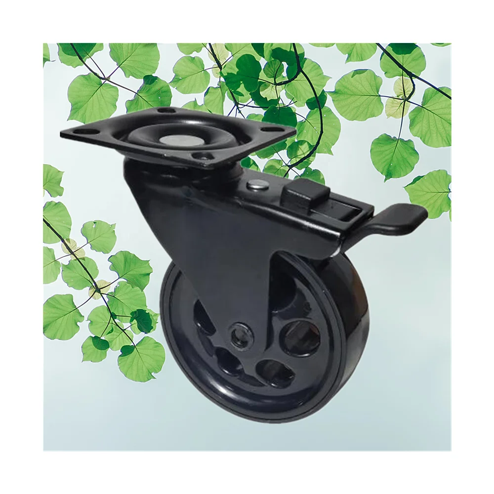 SQ Castor Plastic small Wheel Caster Nylon Pu Swivel Furniture Casters