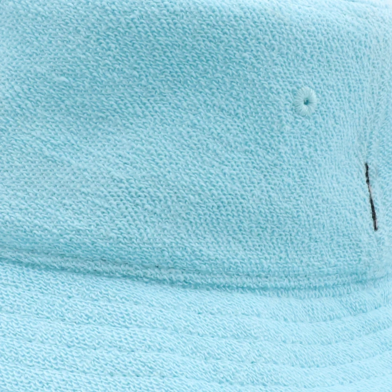 Custom Stylish Hot Sale Sky Blue Embroidery Terry Towel Bucket Hat