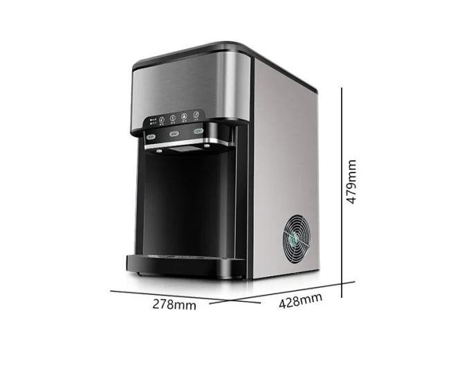 Ice Cubes Making Machine with Cold Water And Hot Water Dispenser Ice Cube Maker Integrated Desktop Portable Ice Ball Maker