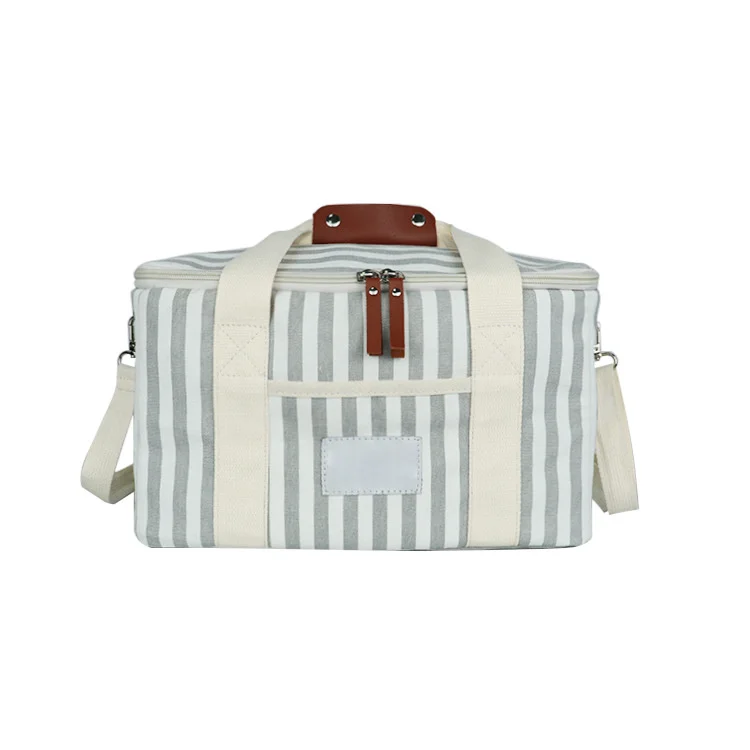 Collapsible Outdoor Square Cooler Bag Recycle Aluminum Custom Insulated Thermal Picnic Lunch Bags for Adults