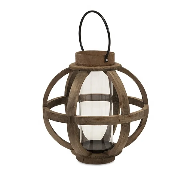 Amazon Hot Selling Wholesale Vintage Rustic Natural Handmade Weaving  Bamboo Decorative Rattan Wall Lantern for candle holder