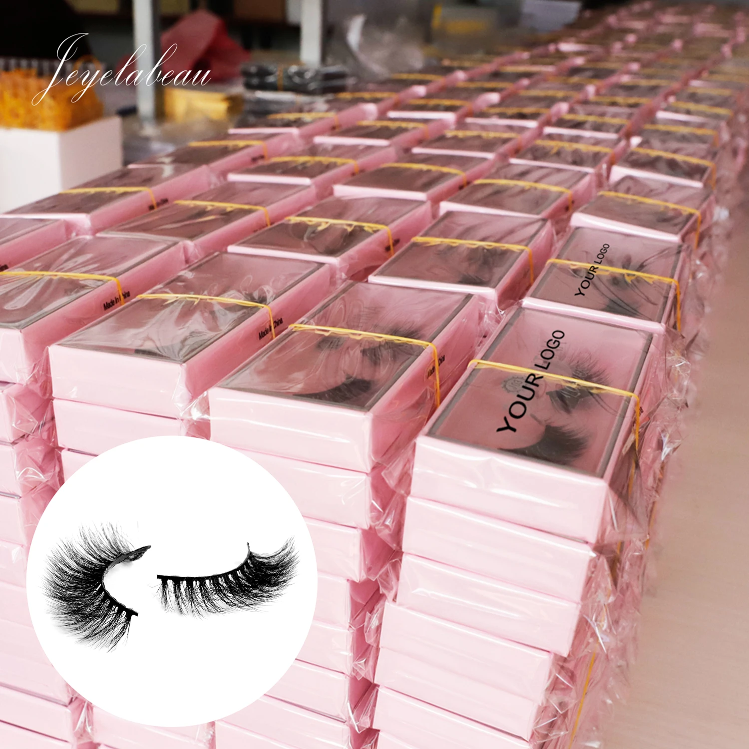OEM/ODM black 3D synthetic faux cils Korean natural silk false eyelashes with custom package