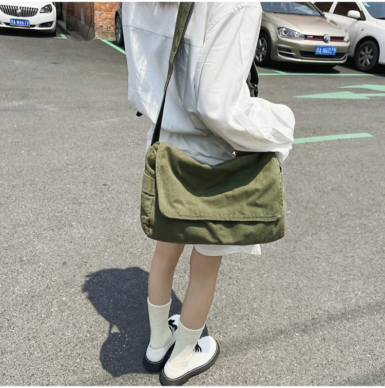 2024 Новая модная женская сумка-мессенджер через плечо большая для школы Холщовый Рюкзак оптовая продажа