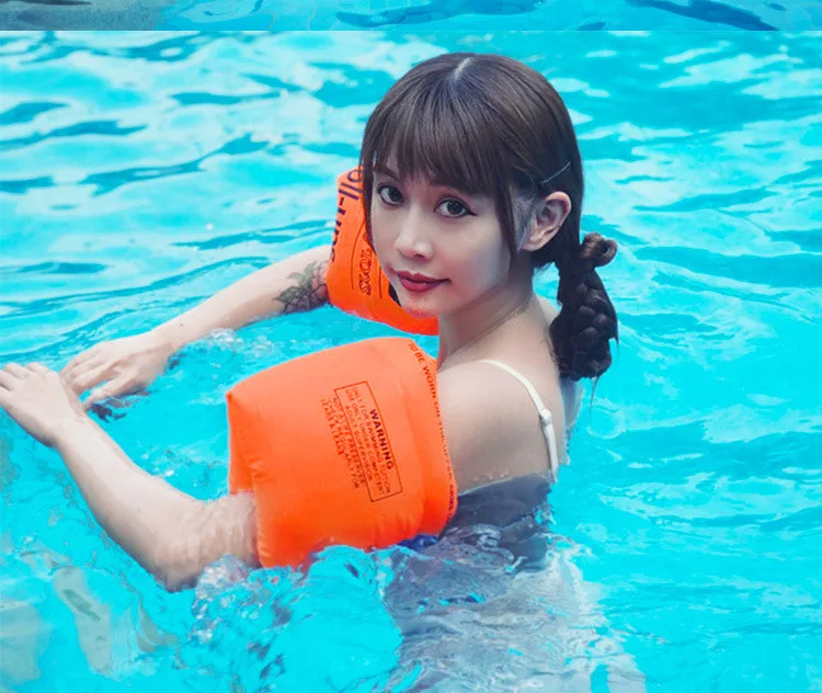 Baby inflatable swimming armbands swim ring  floating kids arm sleeve child safety foldable safety training