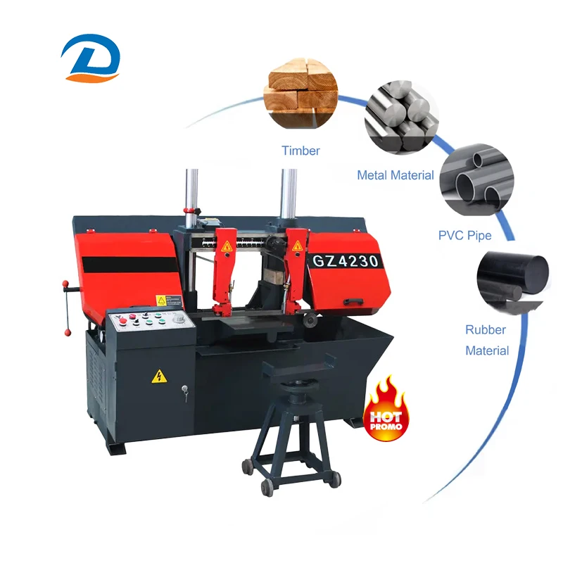 automatic feeding angle cutting 45 degree double column 700mm metal band saw machine on sale