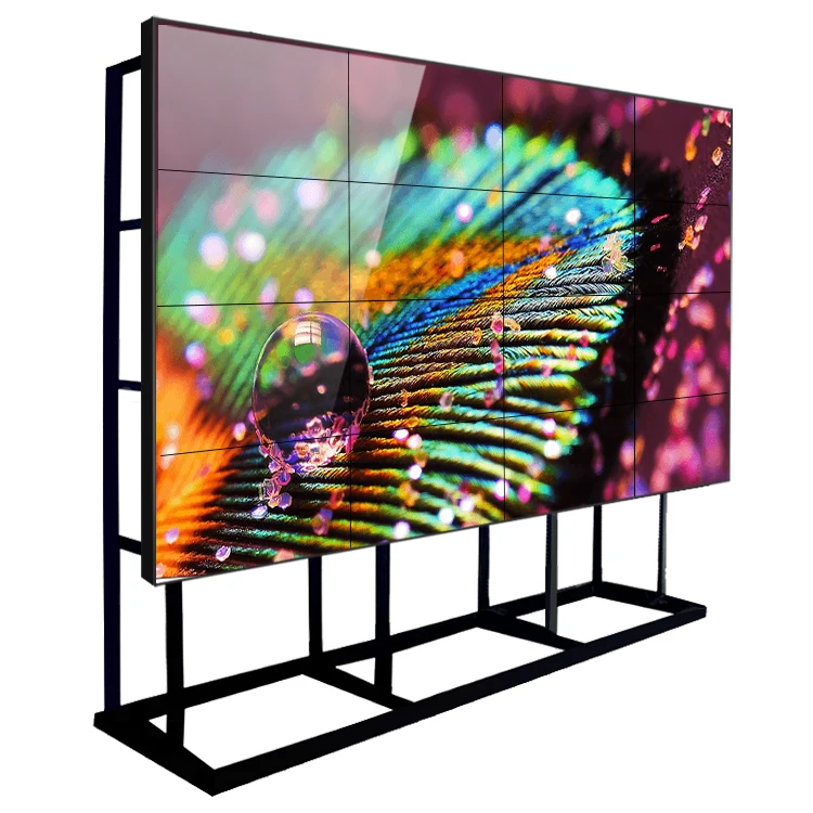 55 65 inch indoor seamless videowall ultra narrow bezel full color 4k 2x3 3x3 mutti screen lcd tv display video wall