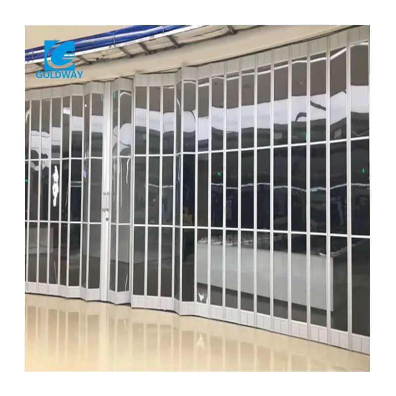 Transparent Folding Door Aluminium Waterproof Foldable Sliding Door