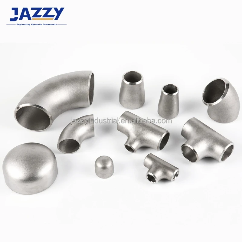 JAZZY Ss Carbon steel butt weld fitting 90 45 degree Elbow Tee Lap Fitting Reducer Stainless steel butt welding fittings