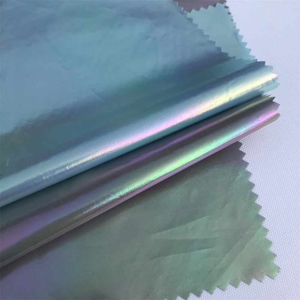 Tough Nylon Fabric For Clothes Nylon Laser Composite Fluorescent Women Cloth Fabric