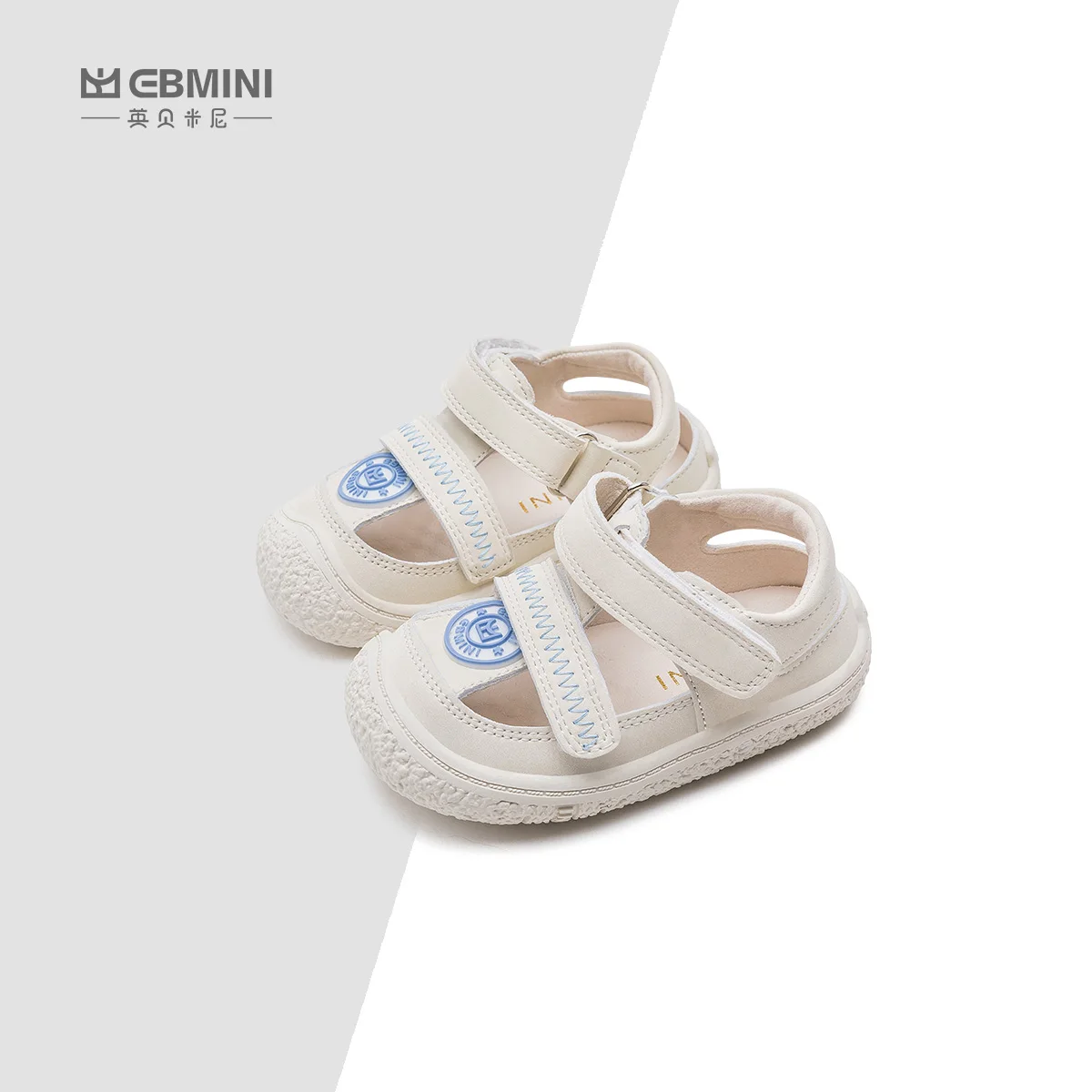 Ebmini summer new cute all-match tip-binding soft sole baby boys and girls casual toddler sandals