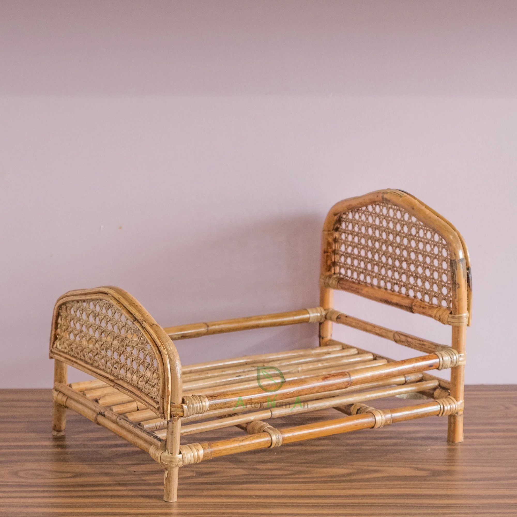 Lovely modern doll house furniture baby toys rattan doll beds  from Vietnam supplier